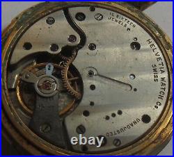 Helvetia Triple Date mens wristwatch gold filled case load manual for parts