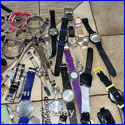 Huge Quartz Watch Lot Over 120-Qty Timex Citizen Pulsar Fashion Men Ladies Parts