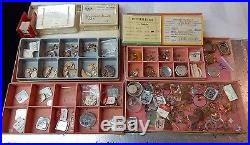 Huge lot of Omega assorted watch parts, hands, movements etc