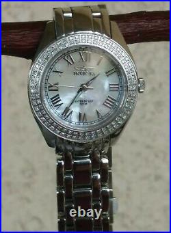 INVICTA DIAMOND BEZEL MOP DIAL SAPPHIRE CRYSTAL SWISS PARTS MOV. 50m W. R. WATCH