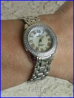 INVICTA DIAMOND BEZEL MOP DIAL SAPPHIRE CRYSTAL SWISS PARTS MOV. 50m W. R. WATCH