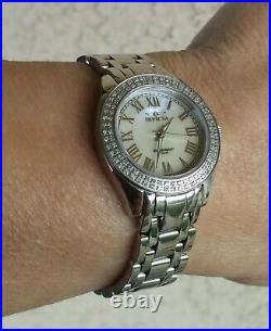 INVICTA DIAMOND BEZEL MOP DIAL SAPPHIRE CRYSTAL SWISS PARTS MOV. 50m W. R. WATCH