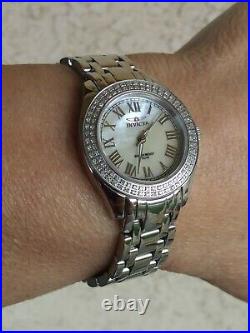 INVICTA DIAMOND BEZEL MOP DIAL SAPPHIRE CRYSTAL SWISS PARTS MOV. 50m W. R. WATCH