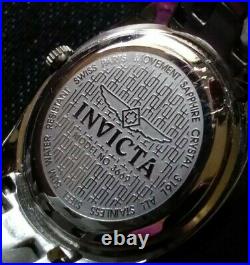 INVICTA DIAMOND BEZEL MOP DIAL SAPPHIRE CRYSTAL SWISS PARTS MOV. 50m W. R. WATCH