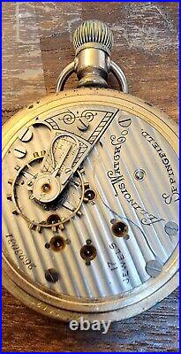 Illinois Springfield Watch Co Company pocket 17 Jewels Railroad antique
