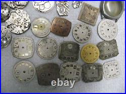 Illinois Watch, movements, dials, cases and parts Big Lot