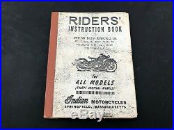 Indian 4 Motorcycle Riders Hand Book Scout Chief Manual Parts List Four Tow P56