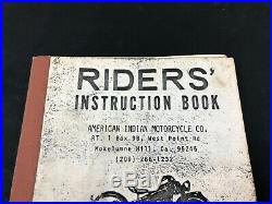 Indian 4 Motorcycle Riders Hand Book Scout Chief Manual Parts List Four Tow P56