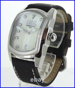 Invicta 0012 fashion watch mother of pearl dial, black strap, tags, papers, iob