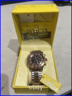 Invicta 12145 Men's Steel/Rose Gold Tone Chronograph Watch
