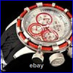 Invicta 22150 Bolt 50MM Silver Dial Chronograph Quartz Silicone Strap Watch NEW