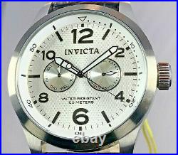 Invicta 48mm I Force 13009 Quartz Stainless Steel Leather Strap Watch