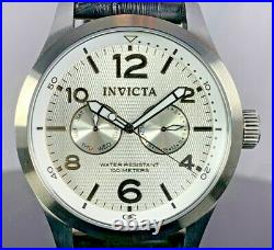 Invicta 48mm I Force 13009 Quartz Stainless Steel Leather Strap Watch