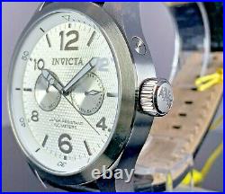 Invicta 48mm I Force 13009 Quartz Stainless Steel Leather Strap Watch