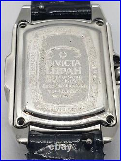 Invicta Lupah 5168 Women's Swiss Black Leather Watch 29mm for Parts or Repair