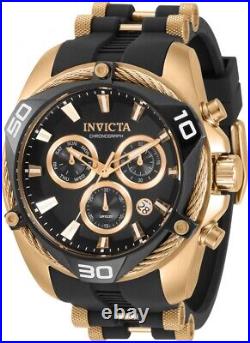 Invicta Men's 31316 Bolt Quartz Chronograph Black, Rose Gold Dial Watch