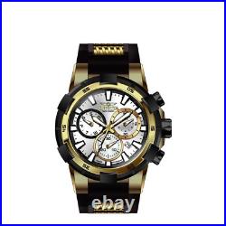 Invicta Men's 33289 Aviator Quartz Multifunction Silver, Gold, Black Dial Watch