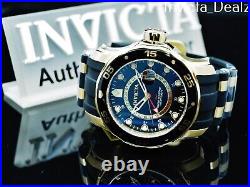 Invicta Men's 48mm Pro Diver Scuba GMT Second Time Swiss Quartz Poly Strap Watch