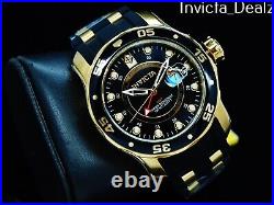 Invicta Men's 48mm Pro Diver Scuba GMT Second Time Swiss Quartz Poly Strap Watch