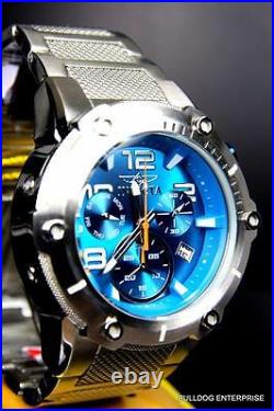 Invicta Speedway XL Teal Blue Stainless Steel Chronograph Swiss Parts Watch New