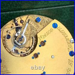 J. Wehrle & Co. Center Seconds 47mm Pocket Watch Movement Parts England