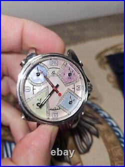 Jacob & Co Five Time Zone 40mm MOP Dial. 59ct VS Diamond Watch. FOR PARTS ONLY