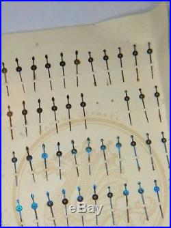 Job Lot of 60 Pocket Watch Sub Second Blue Hands for Watchmaker Spares Repairs