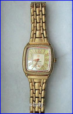 Judith Ripka Gold-tone MOP Bracelet Watch Size Sm. Working Battery Mint! JR Box