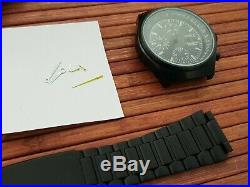 L0RSA ETA Valjoux 7750 Military watch kit with case, dial, metal band, hands new