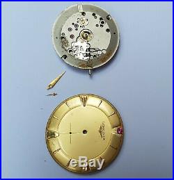 LONGINES 19A Automatic Watch Movement, dial and hands for parts repair