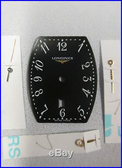 LONGINES Evidenza Black Tonneau Date Dial Approx. 20.4mm x 25.2mm + 3 Hands NOS