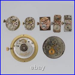 LONGINES Genuine Movement + Dial 7-Piece Set Wrist Watch Parts Silver For Parts