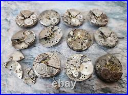 LOT Vintage Antique Seikosha Seiko Made In Japan Hand-Wound Movement for parts