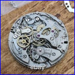 Landeron Cal 51 Chronograph Watch Movement, Ticking, Plus Parts, Hands (BQ73)