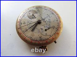 Landeron cal. 51 Swiss chronograph watch movement dial & hands for parts