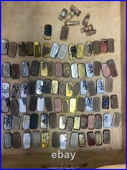 Large Lot Of Nos And Used Antique Blue Pocket Watch Hands Parts Repair