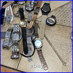 Large Quartz Watch Lot Over 90-Qty Timex Guess Pulsar Fashion Men Ladies Parts