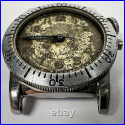 Longines Weems Manual Wind Cal. 10L Military WW2 Watch 1940's For Parts Repair