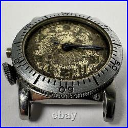 Longines Weems Manual Wind Cal. 10L Military WW2 Watch 1940's For Parts Repair