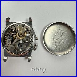 Longines Weems Manual Wind Cal. 10L Military WW2 Watch 1940's For Parts Repair