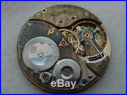 Lord Elgin High Grade Pocket Watch Movement Dial Hands For Parts As Is