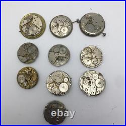 Lot 10 Watch Manual Winding Movements For Parts ALM75RM5