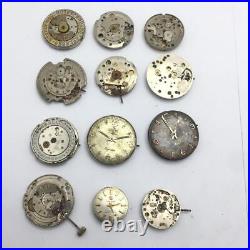 Lot 12 Manual Winding Watch Movement For Parts WLD563RM6