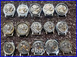 Lot 15pcs Soviet-era wristwatch Pobeda, Zym For spare parts, repair. Lot 8