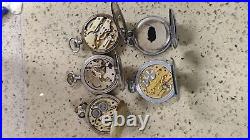 Lot Antic Poket Watch hand wind Not work for parts Lot 5 watch Swiss