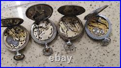 Lot Antic Poket Watch hand wind Not work for parts Lot 5 watch Swiss