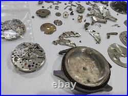 Lot Genuine Used Parts Movement Citizen Alarm Date Windup Case Hands 3101 3102