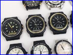 Lot Of 19 Vtg Casio Analog Diver Style Sport Watches AS-IS PARTS REPAIR READ