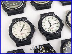 Lot Of 19 Vtg Casio Analog Diver Style Sport Watches AS-IS PARTS REPAIR READ