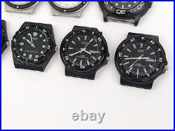 Lot Of 19 Vtg Casio Analog Diver Style Sport Watches AS-IS PARTS REPAIR READ